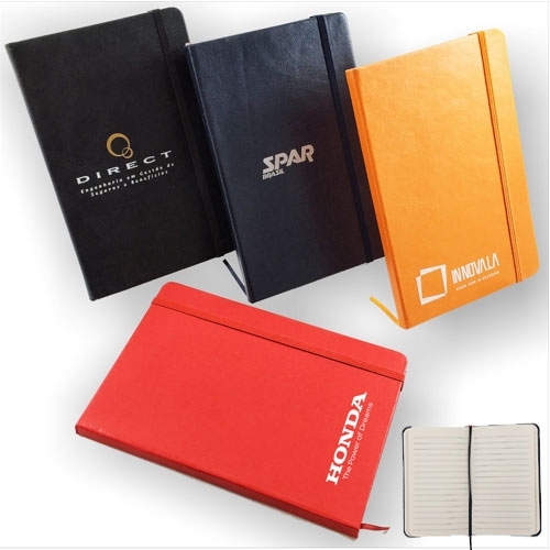 Caderneta tipo Moleskine de Couro Sintético-00IA5