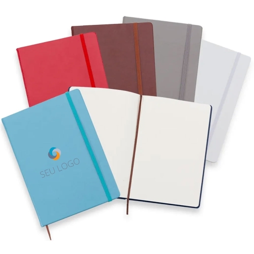 Caderneta tipo Moleskine de Couro Sintético-03005