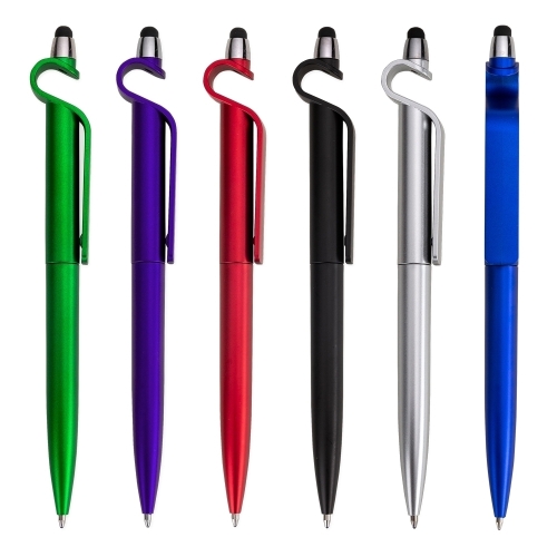 Caneta Plástica Touch com Suporte-13499B