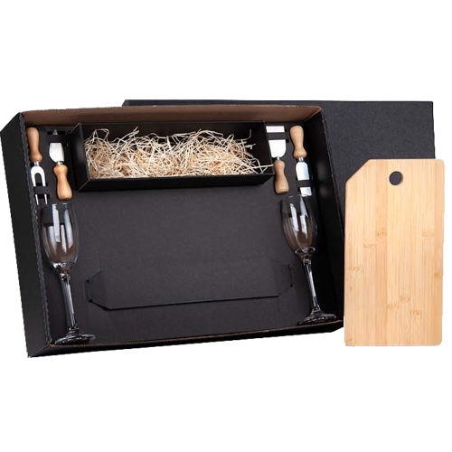 KIT QUEIJO E CHAMPAGNE - 7 PÇS-KT-90197