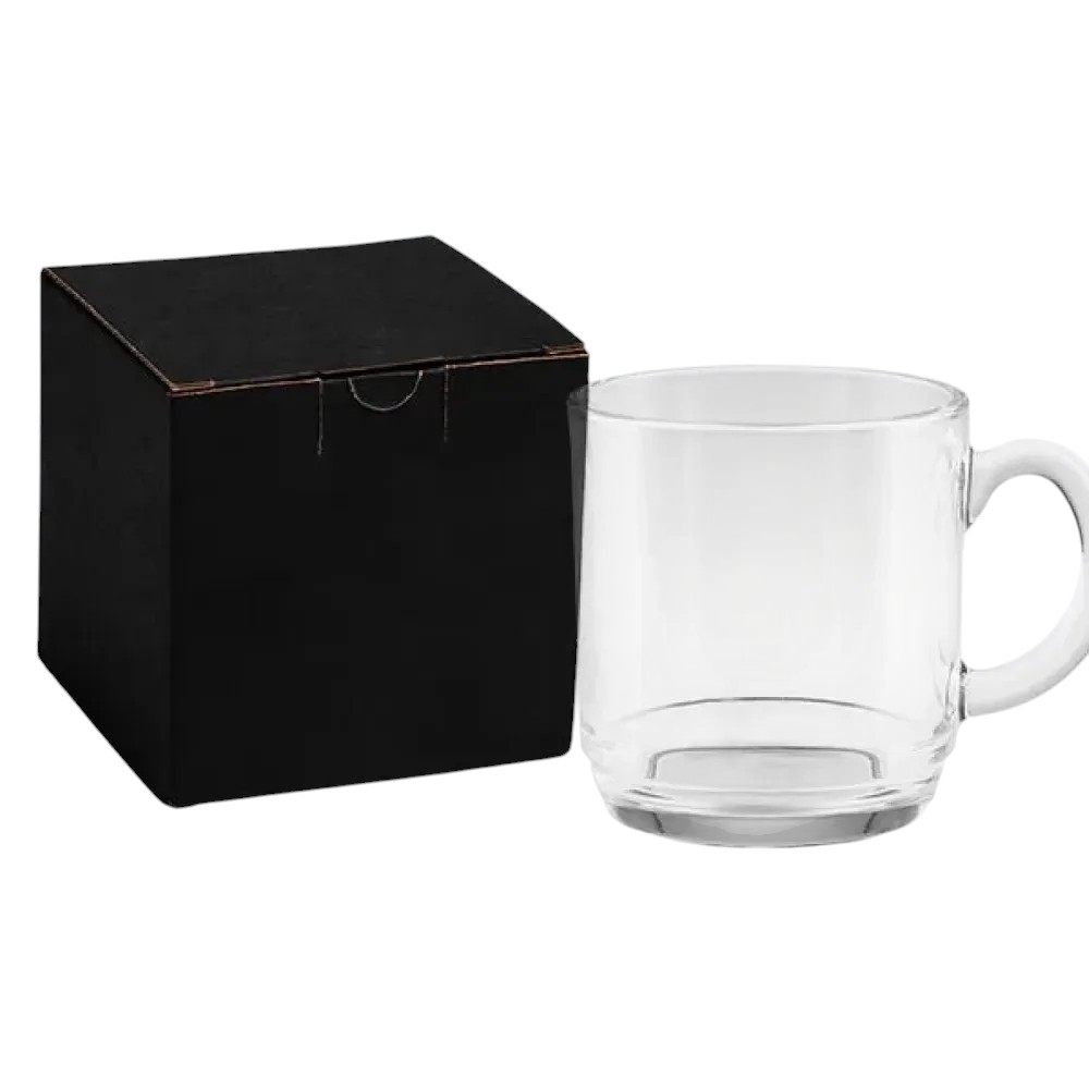 CANECA EM VIDRO COM 300ML E EMBALAGEM-CO-42300
