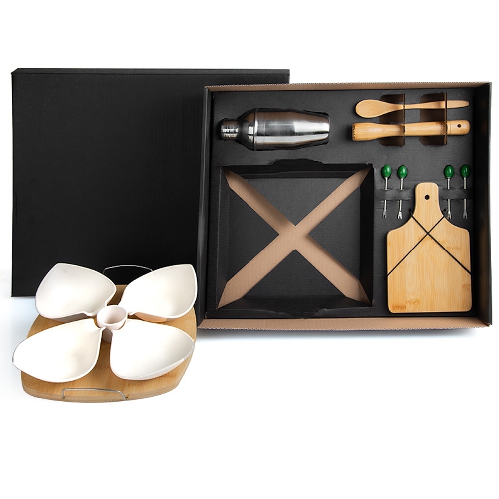 CONJ. P/ CAIPIRINHA C/ PETISQUEIRA, COQUETELEIRA, TÁBUA E UTENSÍLIOS - 14 PEÇAS-KT-9033C