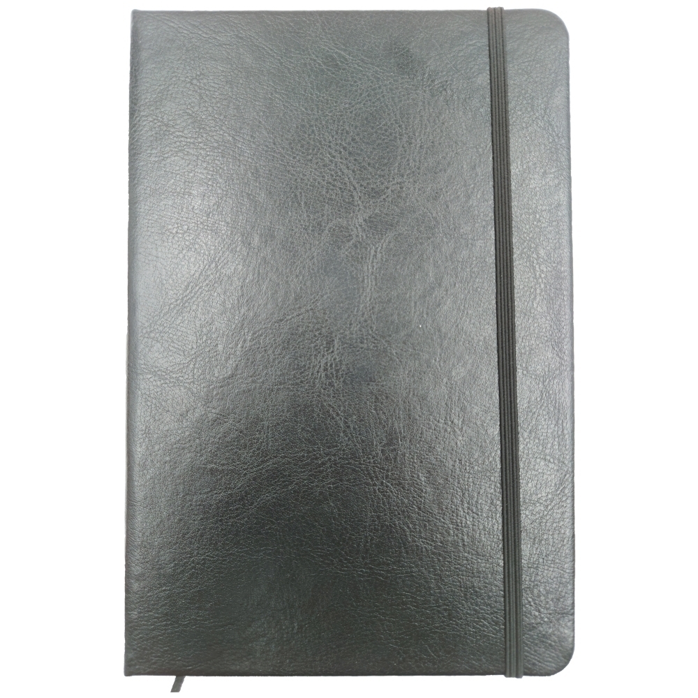 Caderneta tipo Moleskine de Couro Sintético