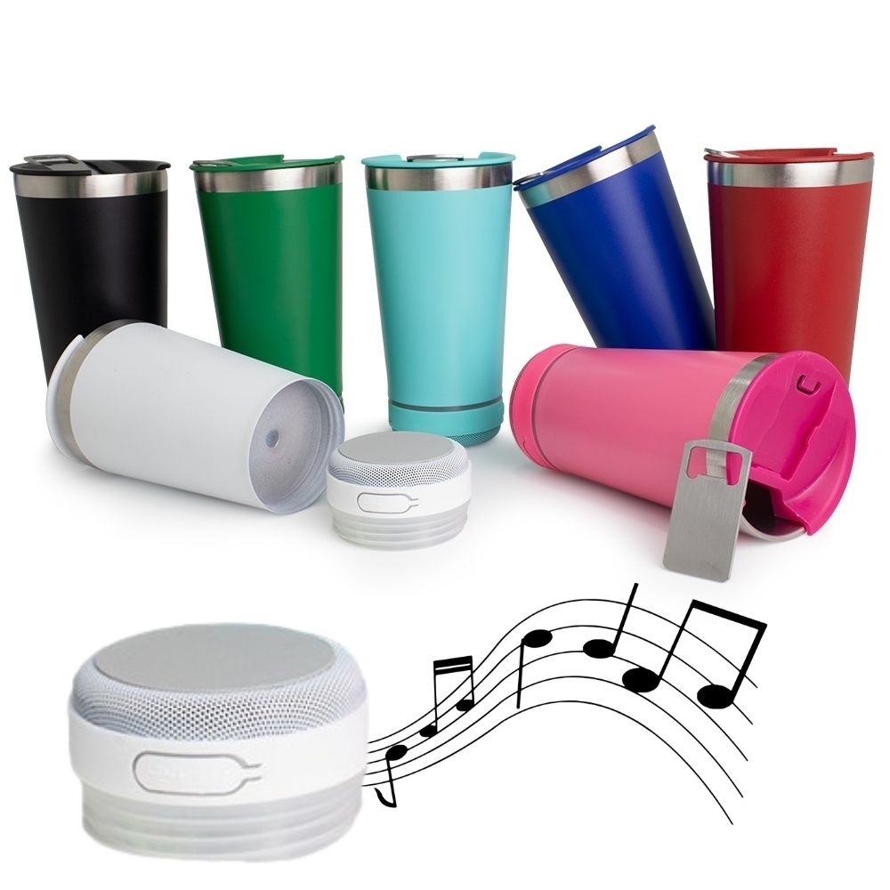 Copo Térmico 400ml com Caixa de Som-18749