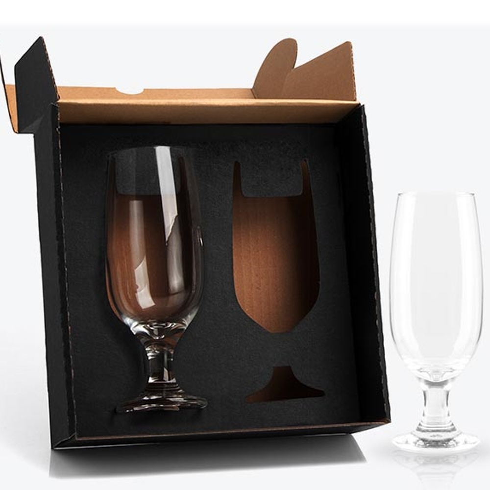 JOGO DE COPOS VIDRO P/CERVEJA / DRINK 300 ML - 2 PÇS-VI-00302