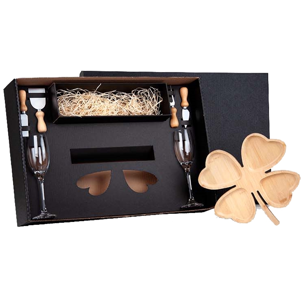 KIT PETISCO E CHAMPAGNE - 7 PÇS